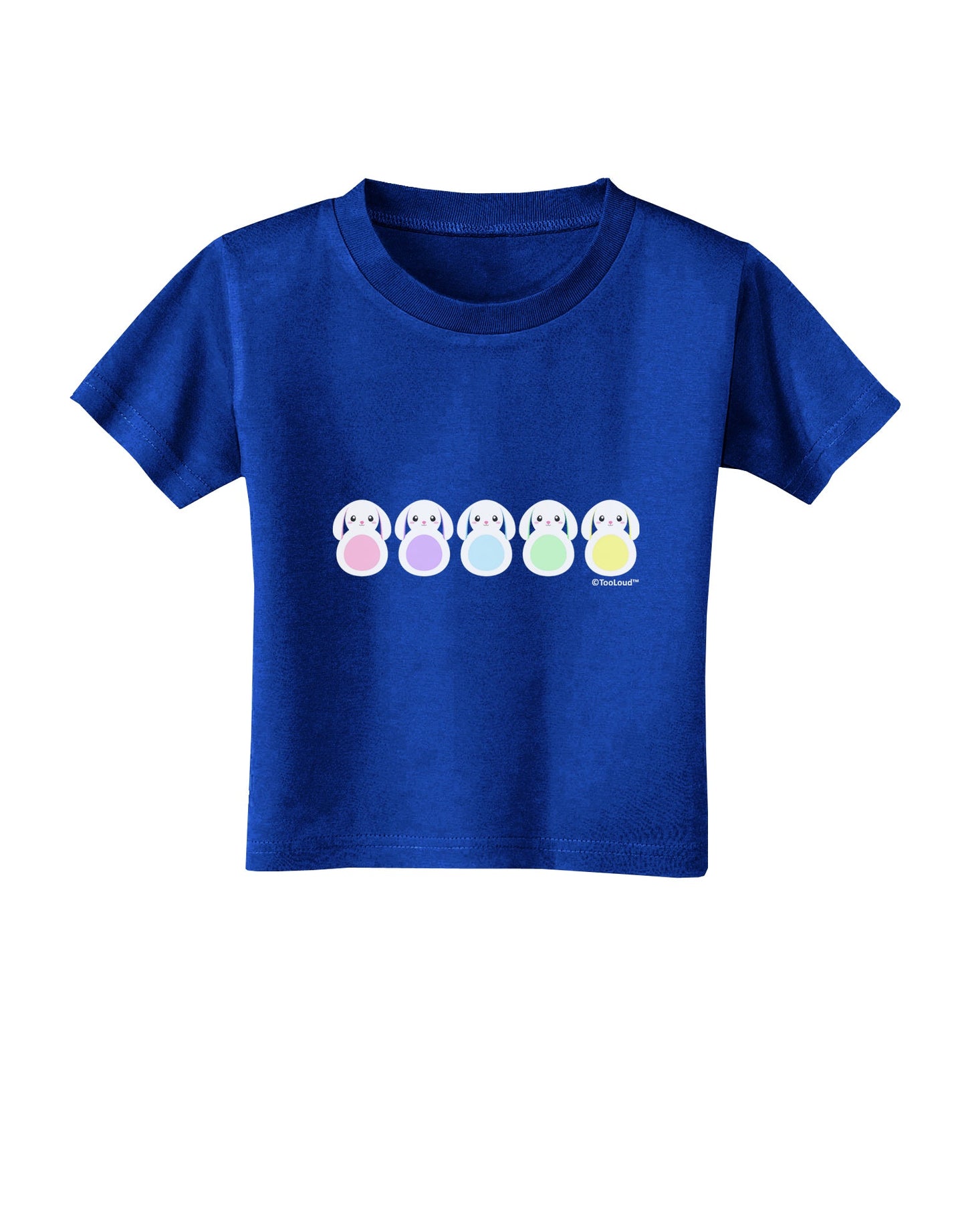Cute Pastel Bunnies Toddler T-Shirt Dark by TooLoud-Toddler T-Shirt-TooLoud-Royal-Blue-2T-Davson Sales