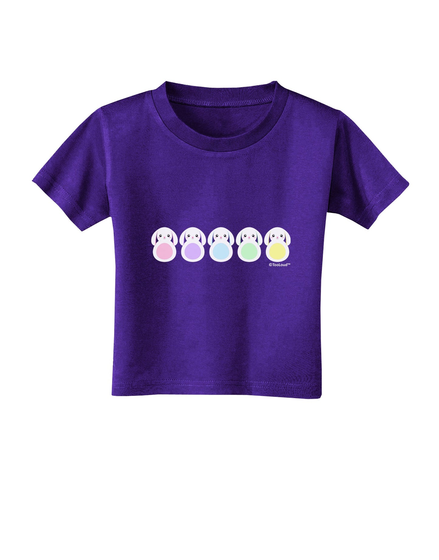 Cute Pastel Bunnies Toddler T-Shirt Dark by TooLoud-Toddler T-Shirt-TooLoud-Purple-2T-Davson Sales