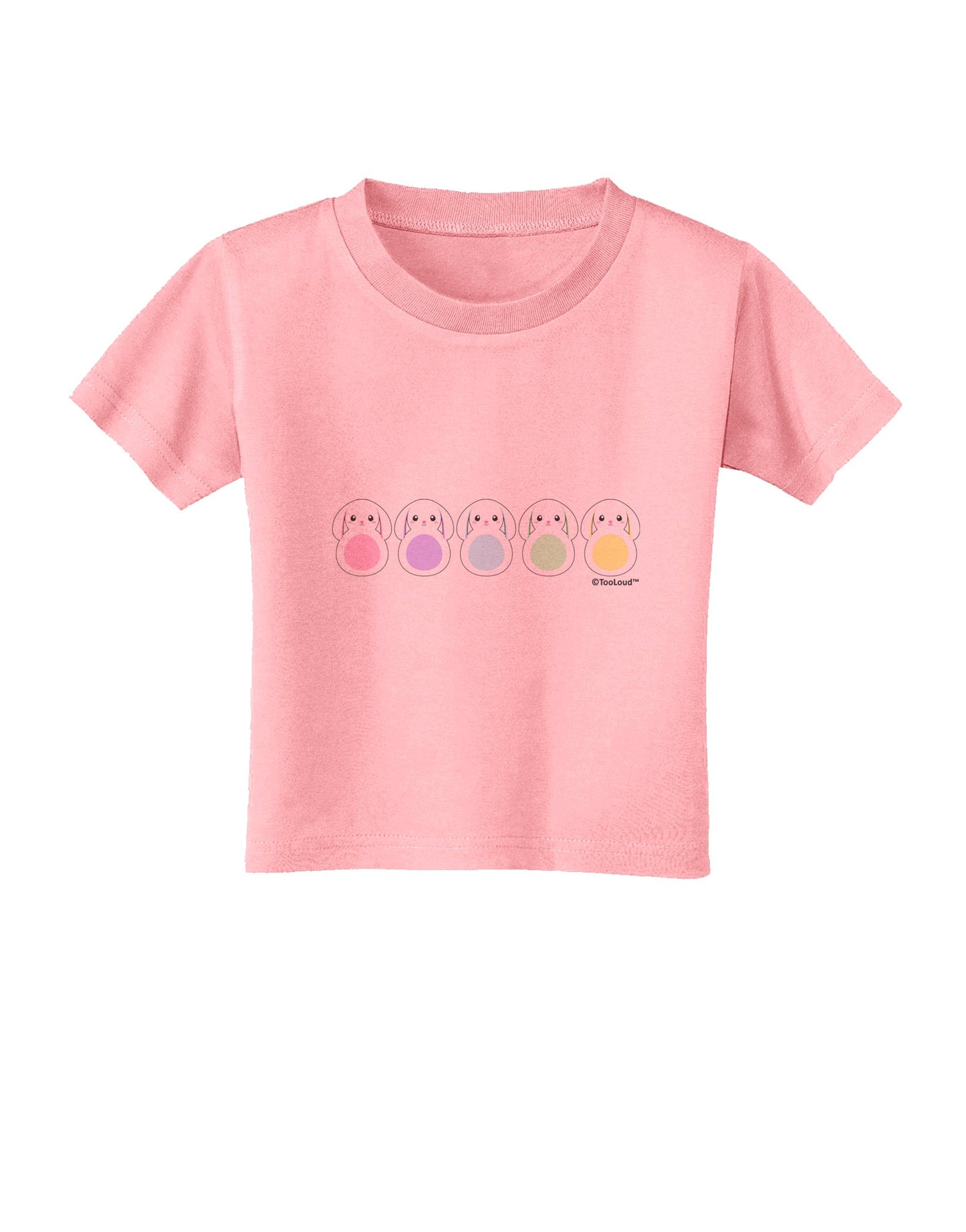 Cute Pastel Bunnies Toddler T-Shirt by TooLoud-Toddler T-Shirt-TooLoud-Candy-Pink-2T-Davson Sales