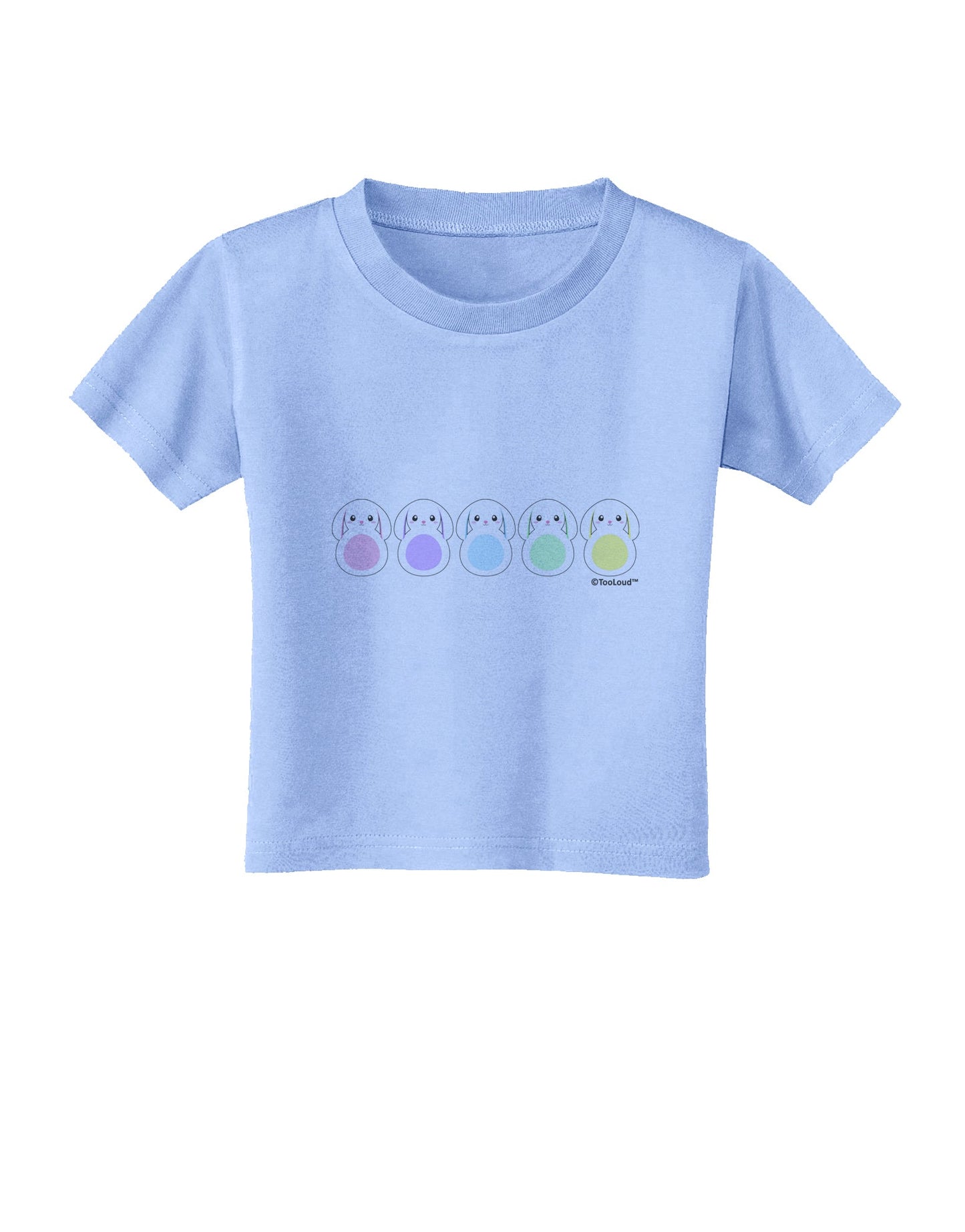 Cute Pastel Bunnies Toddler T-Shirt by TooLoud-Toddler T-Shirt-TooLoud-Aquatic-Blue-2T-Davson Sales