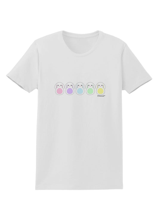 Cute Pastel Bunnies Womens T-Shirt by TooLoud-Womens T-Shirt-TooLoud-White-X-Small-Davson Sales