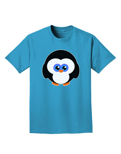 Cute Penguin Christmas Adult Dark T-Shirt-Mens T-Shirt-TooLoud-Turquoise-Small-Davson Sales