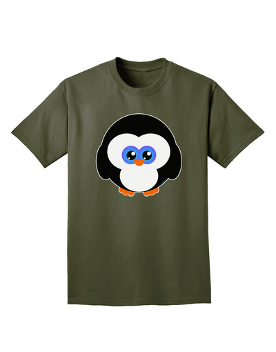 Cute Penguin Christmas Adult Dark T-Shirt-Mens T-Shirt-TooLoud-Military-Green-Small-Davson Sales