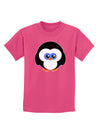 Cute Penguin Christmas Childrens Dark T-Shirt-Childrens T-Shirt-TooLoud-Sangria-X-Small-Davson Sales