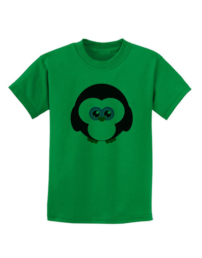 Cute Penguin Christmas Childrens T-Shirt-Childrens T-Shirt-TooLoud-Kelly-Green-X-Small-Davson Sales