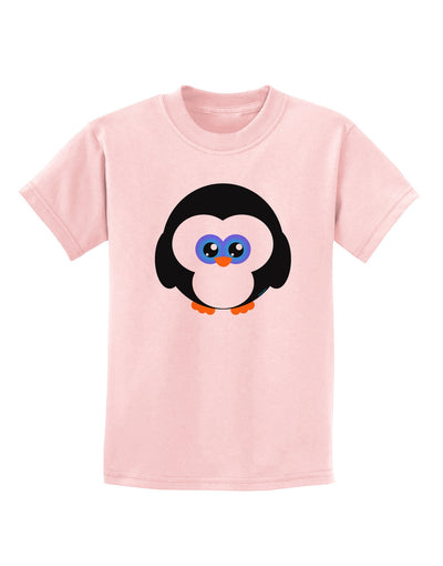 Cute Penguin Christmas Childrens T-Shirt-Childrens T-Shirt-TooLoud-PalePink-X-Small-Davson Sales