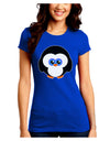 Cute Penguin Christmas Juniors Crew Dark T-Shirt-T-Shirts Juniors Tops-TooLoud-Royal-Blue-Juniors Fitted Small-Davson Sales