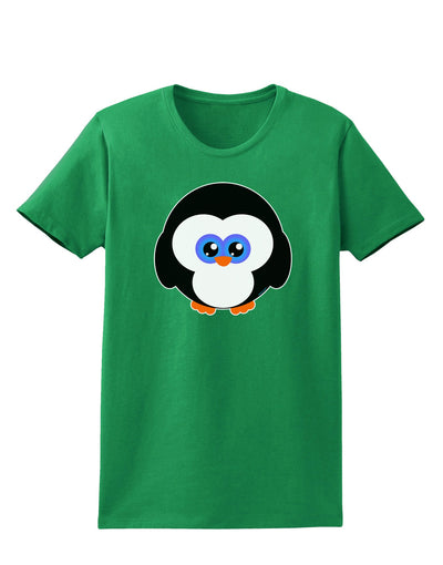Cute Penguin Christmas Womens Dark T-Shirt-TooLoud-Kelly-Green-X-Small-Davson Sales