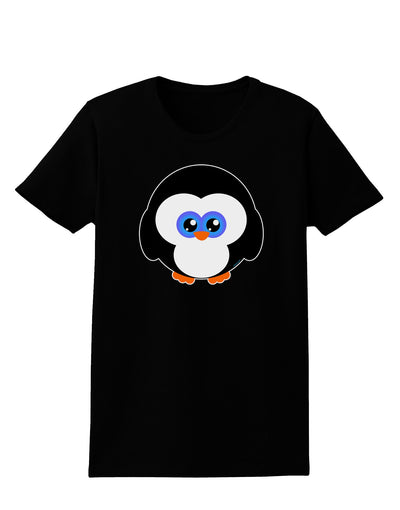 Cute Penguin Christmas Womens Dark T-Shirt-TooLoud-Black-X-Small-Davson Sales