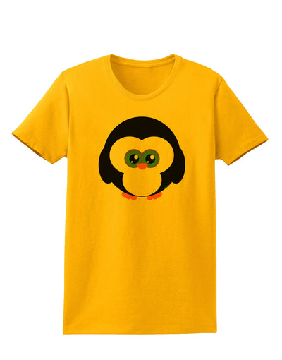 Cute Penguin Christmas Womens T-Shirt-Womens T-Shirt-TooLoud-Gold-X-Small-Davson Sales
