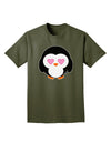 Cute Penguin - Heart Eyes Adult Dark T-Shirt by TooLoud-Mens T-Shirt-TooLoud-Military-Green-Small-Davson Sales