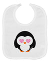 Cute Penguin - Heart Eyes Baby Bib by TooLoud