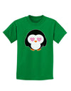 Cute Penguin - Heart Eyes Childrens Dark T-Shirt by TooLoud-Childrens T-Shirt-TooLoud-Kelly-Green-X-Small-Davson Sales