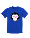 Cute Penguin - Heart Eyes Childrens Dark T-Shirt by TooLoud-Childrens T-Shirt-TooLoud-Royal-Blue-X-Small-Davson Sales