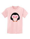 Cute Penguin - Heart Eyes Childrens T-Shirt by TooLoud-Childrens T-Shirt-TooLoud-PalePink-X-Small-Davson Sales