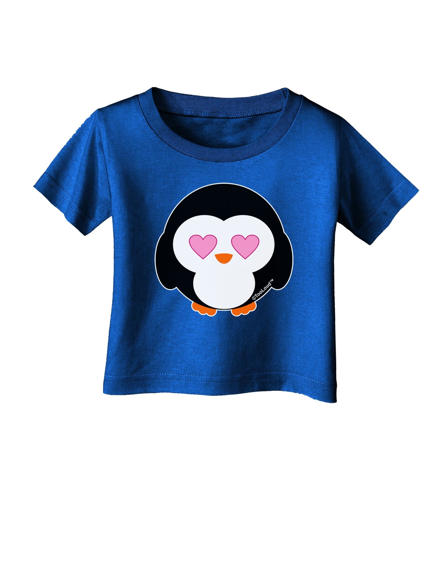 Cute Penguin - Heart Eyes Infant T-Shirt Dark by TooLoud-Infant T-Shirt-TooLoud-Royal-Blue-06-Months-Davson Sales