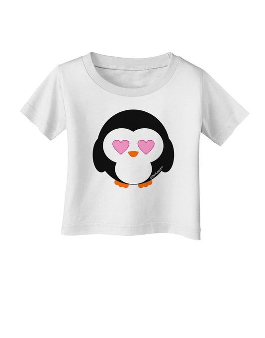 Cute Penguin - Heart Eyes Infant T-Shirt by TooLoud-Infant T-Shirt-TooLoud-White-06-Months-Davson Sales