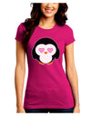 Cute Penguin - Heart Eyes Juniors Crew Dark T-Shirt by TooLoud-T-Shirts Juniors Tops-TooLoud-Hot-Pink-Juniors Fitted Small-Davson Sales