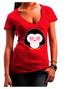 Cute Penguin - Heart Eyes Juniors V-Neck Dark T-Shirt by TooLoud-Womens V-Neck T-Shirts-TooLoud-Red-Juniors Fitted Small-Davson Sales