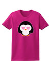 Cute Penguin - Heart Eyes Womens Dark T-Shirt by TooLoud-Womens T-Shirt-TooLoud-Hot-Pink-Small-Davson Sales