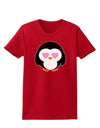 Cute Penguin - Heart Eyes Womens Dark T-Shirt by TooLoud-Womens T-Shirt-TooLoud-Red-X-Small-Davson Sales