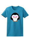 Cute Penguin - Heart Eyes Womens Dark T-Shirt by TooLoud-Womens T-Shirt-TooLoud-Turquoise-X-Small-Davson Sales