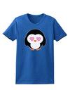 Cute Penguin - Heart Eyes Womens Dark T-Shirt by TooLoud-Womens T-Shirt-TooLoud-Royal-Blue-X-Small-Davson Sales