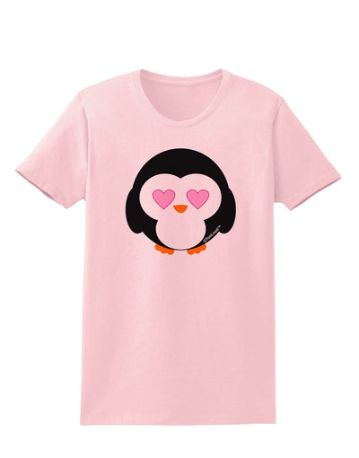 Cute Penguin - Heart Eyes Womens T-Shirt by TooLoud-Womens T-Shirt-TooLoud-PalePink-X-Small-Davson Sales