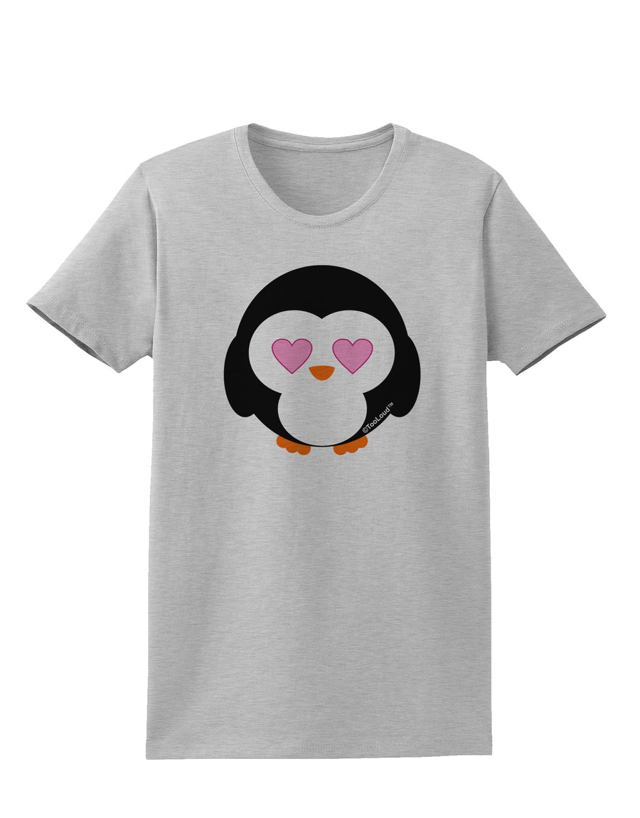 Cute Penguin - Heart Eyes Womens T-Shirt by TooLoud-Womens T-Shirt-TooLoud-White-X-Small-Davson Sales