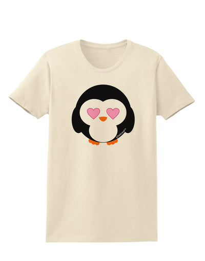 Cute Penguin - Heart Eyes Womens T-Shirt by TooLoud-Womens T-Shirt-TooLoud-Natural-X-Small-Davson Sales