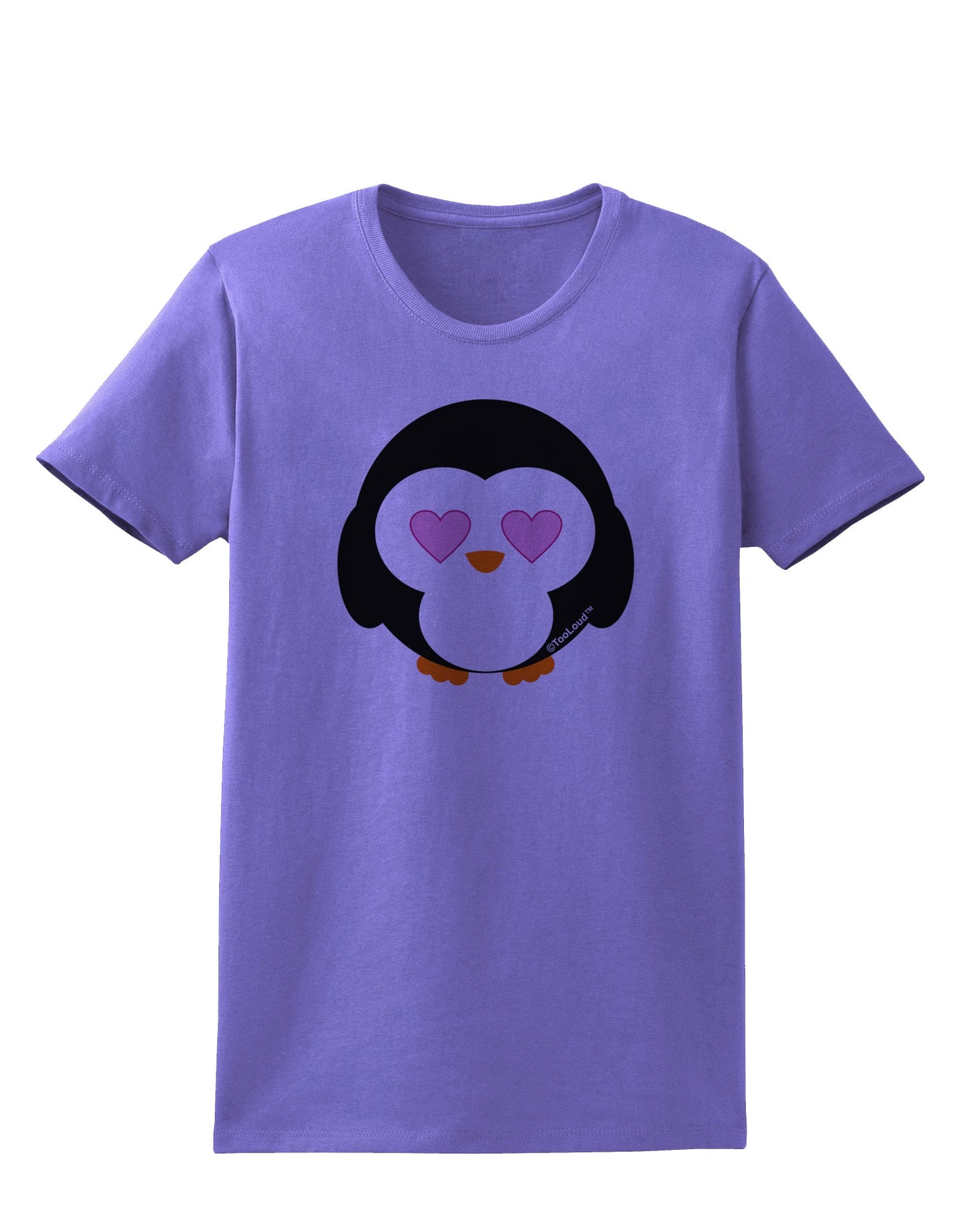 Cute Penguin - Heart Eyes Womens T-Shirt by TooLoud-Womens T-Shirt-TooLoud-Violet-X-Small-Davson Sales