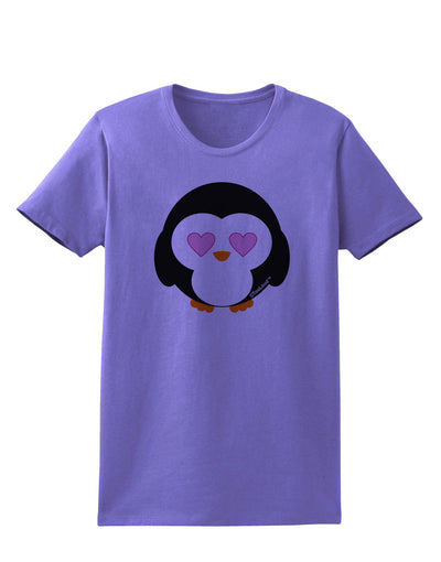 Cute Penguin - Heart Eyes Womens T-Shirt by TooLoud-Womens T-Shirt-TooLoud-Violet-X-Small-Davson Sales