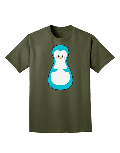 Cute Penguin Matryoshka Nesting Doll - Christmas Adult Dark T-Shirt-Mens T-Shirt-TooLoud-Military-Green-Small-Davson Sales