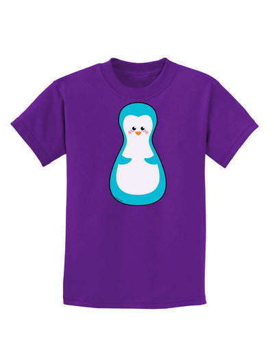 Cute Penguin Matryoshka Nesting Doll - Christmas Childrens Dark T-Shirt-Childrens T-Shirt-TooLoud-Purple-X-Small-Davson Sales