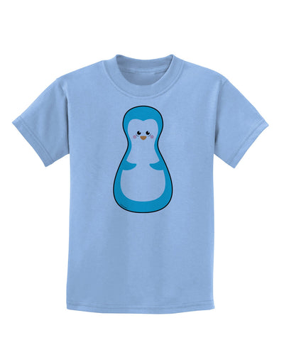 Cute Penguin Matryoshka Nesting Doll - Christmas Childrens T-Shirt-Childrens T-Shirt-TooLoud-Light-Blue-X-Small-Davson Sales