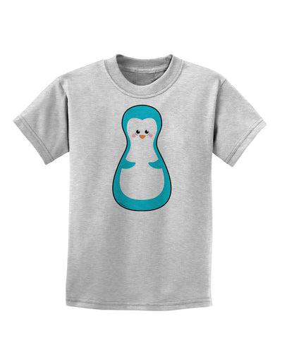 Cute Penguin Matryoshka Nesting Doll - Christmas Childrens T-Shirt-Childrens T-Shirt-TooLoud-AshGray-X-Small-Davson Sales