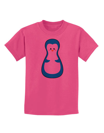 Cute Penguin Matryoshka Nesting Doll - Christmas Childrens T-Shirt-Childrens T-Shirt-TooLoud-Sangria-X-Small-Davson Sales