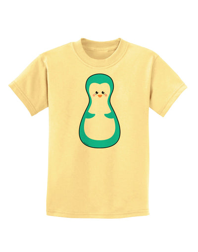 Cute Penguin Matryoshka Nesting Doll - Christmas Childrens T-Shirt-Childrens T-Shirt-TooLoud-Daffodil-Yellow-X-Small-Davson Sales