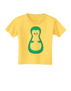 Cute Penguin Matryoshka Nesting Doll - Christmas Toddler T-Shirt-Toddler T-Shirt-TooLoud-Yellow-2T-Davson Sales