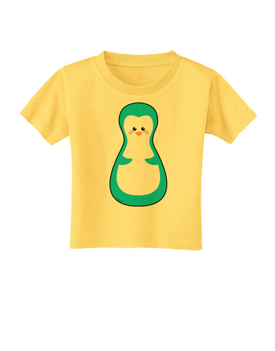 Cute Penguin Matryoshka Nesting Doll - Christmas Toddler T-Shirt-Toddler T-Shirt-TooLoud-Yellow-2T-Davson Sales