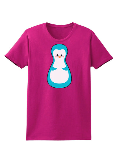 Cute Penguin Matryoshka Nesting Doll - Christmas Womens Dark T-Shirt-TooLoud-Hot-Pink-Small-Davson Sales