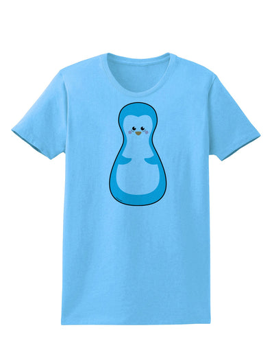 Cute Penguin Matryoshka Nesting Doll - Christmas Womens T-Shirt-Womens T-Shirt-TooLoud-Aquatic-Blue-X-Small-Davson Sales