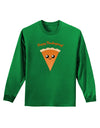 Cute Pie Slice- Happy Thanksgiving Adult Long Sleeve Dark T-Shirt-TooLoud-Kelly-Green-Small-Davson Sales