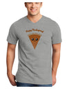 Cute Pie Slice- Happy Thanksgiving Adult V-Neck T-shirt-Mens V-Neck T-Shirt-TooLoud-HeatherGray-Small-Davson Sales