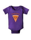 Cute Pie Slice- Happy Thanksgiving Baby Romper Bodysuit Dark-Baby Romper-TooLoud-Purple-06-Months-Davson Sales