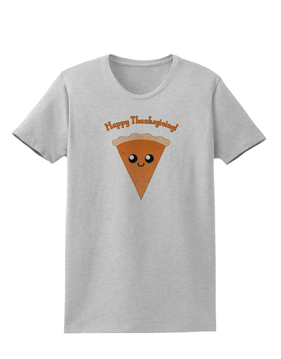Cute Pie Slice- Happy Thanksgiving Womens T-Shirt-Womens T-Shirt-TooLoud-White-X-Small-Davson Sales