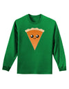 Cute Pie Slice - Thanksgiving Adult Long Sleeve Dark T-Shirt-TooLoud-Kelly-Green-Small-Davson Sales