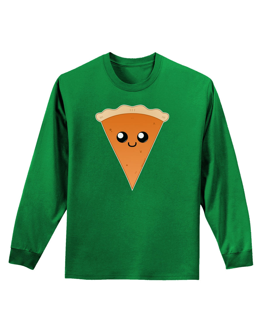 Cute Pie Slice - Thanksgiving Adult Long Sleeve Dark T-Shirt-TooLoud-Black-Small-Davson Sales