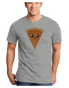 Cute Pie Slice - Thanksgiving Adult V-Neck T-shirt-Mens V-Neck T-Shirt-TooLoud-HeatherGray-Small-Davson Sales