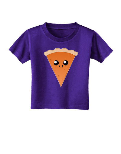 Cute Pie Slice - Thanksgiving Toddler T-Shirt Dark-Toddler T-Shirt-TooLoud-Purple-06-Months-Davson Sales